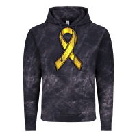 Cloud Black Gold Cancer ribbon Vintage Hoodie - RanaPortraitStore
