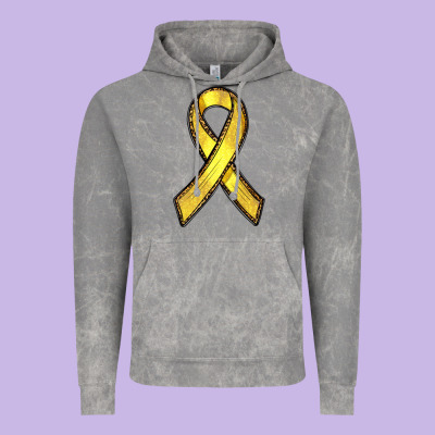 Vintage Hoodie Gold Cancer ribbon