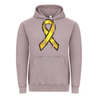Vintage Zinc Gold Cancer ribbon Vintage Hoodie - RanaPortraitStore