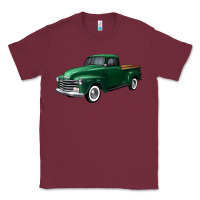 Burgundy western green truck right 34 view Classic Tee - FaDigitalArtStudio