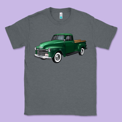 Western Green Truck Right 34 View Classic Tee Designed By Fadigitalartstudio