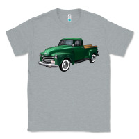 Heather Grey western green truck right 34 view Classic Tee - FaDigitalArtStudio