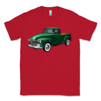 Red western green truck right 34 view Classic Tee - FaDigitalArtStudio