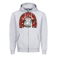 Heather Grey valentines simmental  rainbow Zipper Hoodie - JahusDesignShop