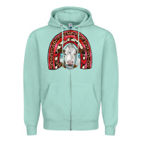 Seafoam valentines simmental  rainbow Zipper Hoodie - JahusDesignShop