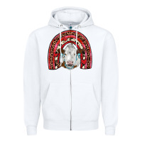 White valentines simmental  rainbow Zipper Hoodie - JahusDesignShop