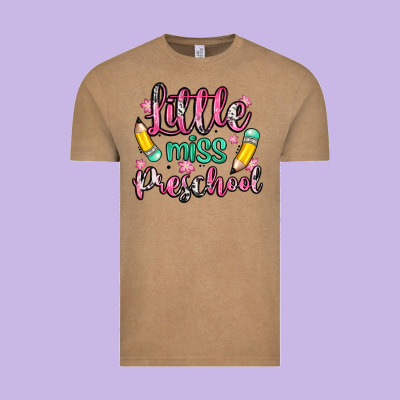 Little Miss Preschool Vintage Tee Designed By Zillion Design Studio