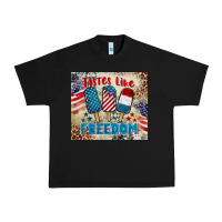 Black tastes like freedom 4th of july Urban Heavy Tee - BarkalooDesign