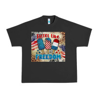 Pigment Black tastes like freedom 4th of july Urban Heavy Tee - BarkalooDesign