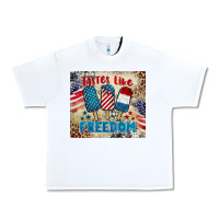 White tastes like freedom 4th of july Urban Heavy Tee - BarkalooDesign
