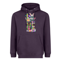 Plum love easter nurse Heavyweight Hoodie - NancyCooperArtShop