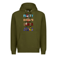 Army Green Dance Like Frosty Shine Like Rudolph Give Like Premium Hoodie - MaliasSmallBusiness