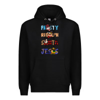 Black Dance Like Frosty Shine Like Rudolph Give Like Premium Hoodie - MaliasSmallBusiness