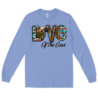 Colony Blue lov of thecows Long Sleeve Tee - CowhideDigitalArt