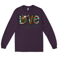 Plum lov of thecows Long Sleeve Tee - CowhideDigitalArt