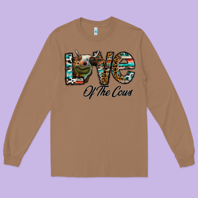 Lov Of Thecows Long Sleeve Tee Designed By Cowhidedigitalart