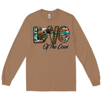 Toasted Coconut lov of thecows Long Sleeve Tee - CowhideDigitalArt