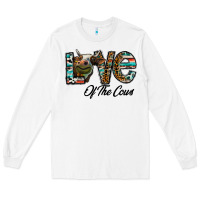 White lov of thecows Long Sleeve Tee - CowhideDigitalArt
