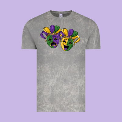 Mardi Gras Mask Vintage Tee Designed By Ranaportraitstore