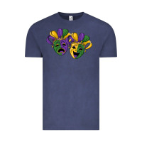 Vintage Denim mardi gras mask Vintage Tee - RanaPortraitStore