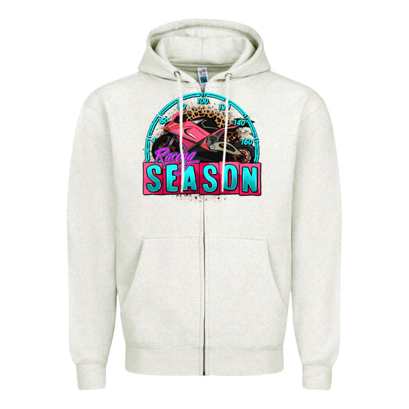 Racing Season Motorcycle Zipper Hoodie by AdoDesignShop | Teevron