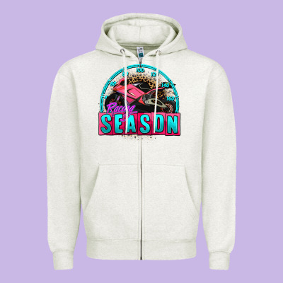 Racing Season Motorcycle Zipper Hoodie Designed By Adodesignshop