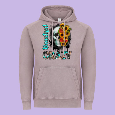 Beautiful Crazy Skull Vintage Hoodie Designed By Jahusdesignshop
