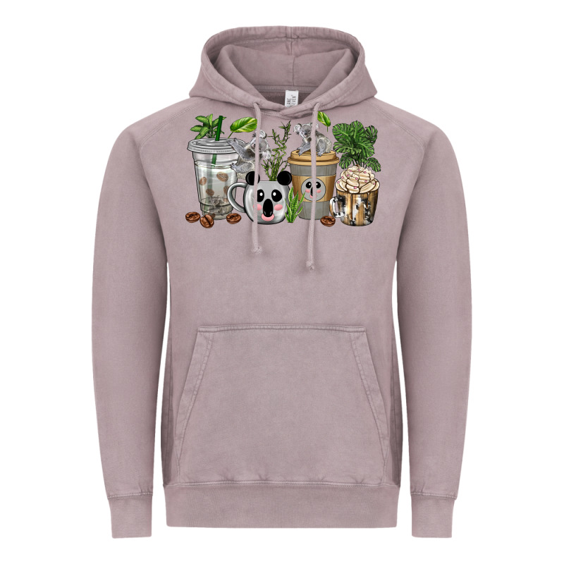 Koala Coffee Cups Vintage Hoodie by texasbilliewilder | Teevron