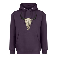Plum bull skull Heavyweight Hoodie - BarkalooDesign