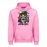 Fuchsia Pink pilot life gnome Urban Hoodie - BarkalooDesign