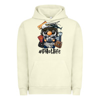 Pigment Pistachio pilot life gnome Urban Hoodie - BarkalooDesign