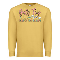 Antique Gold girls trip cheaper than therapy Premium Sweatshirt - MaliasSmallBusiness