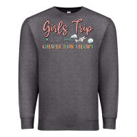 Charcoal Heather girls trip cheaper than therapy Premium Sweatshirt - MaliasSmallBusiness