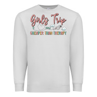 Dove Grey girls trip cheaper than therapy Premium Sweatshirt - MaliasSmallBusiness