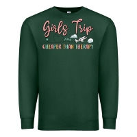 Sports Green girls trip cheaper than therapy Premium Sweatshirt - MaliasSmallBusiness