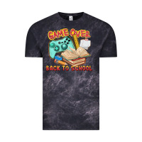 Cloud Black game over back to school Vintage Tee - texasbilliewilder