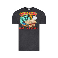 Vintage Black game over back to school Vintage Tee - texasbilliewilder