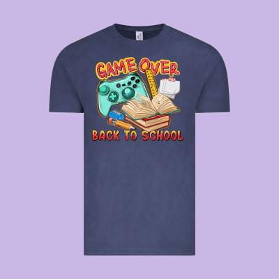 Game Over Back To School Vintage Tee Designed By Texasbilliewilder