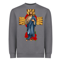 Storm jesus christ cross Heavyweight Sweatshirt - texasbilliewilder