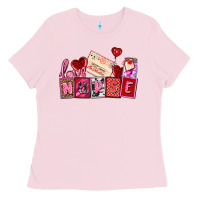 Bubblegum Pink valentines day nurse Ladies Tee - AdoDesignShop