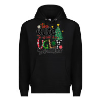 Black too cute to wear ugly  christmas Premium Hoodie - MaliasSmallBusiness