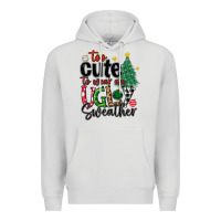 Dove Grey too cute to wear ugly  christmas Premium Hoodie - MaliasSmallBusiness
