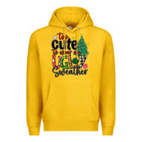 Lemon too cute to wear ugly  christmas Premium Hoodie - MaliasSmallBusiness