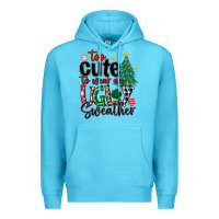 Ocean Blue too cute to wear ugly  christmas Premium Hoodie - MaliasSmallBusiness