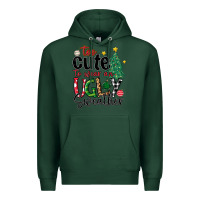 Sports Green too cute to wear ugly  christmas Premium Hoodie - MaliasSmallBusiness