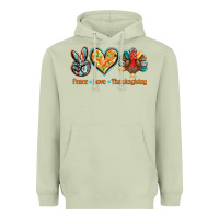 Matcha peace love thanksgiving Heavyweight Hoodie - BarkalooDesign