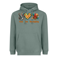 Sage peace love thanksgiving Heavyweight Hoodie - BarkalooDesign
