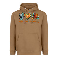 Toasted Coconut peace love thanksgiving Heavyweight Hoodie - BarkalooDesign