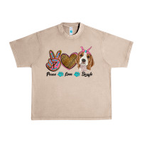 French Oak peace love beagle Urban Heavy Tee - RanaPortraitStore
