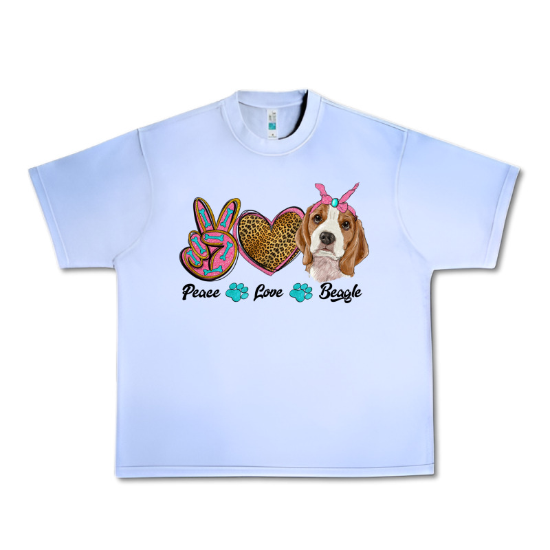 Peace Love Beagle Urban Heavy Tee by RanaPortraitStore | Teevron